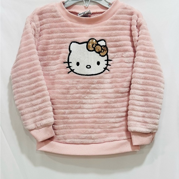 Hello Kitty Size 3T Girls Long Sleeve Pink  Sweater Plush - Picture 1 of 7